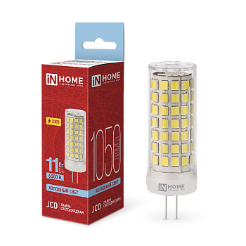 Лампа светодиодная LED-JCD 11Вт 230В G4 6500К 1050Лм IN HOME в Уссурийске