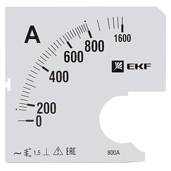 Шкала сменная для A961 800/5А-1,5 EKF PROxima в Уссурийске
