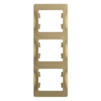 Рамка тройная вертикальная Glossa SE титан в Уссурийске