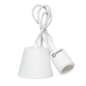 Патрон Е27 силиконовый со шнуром 1м белый IN HOME в Уссурийске