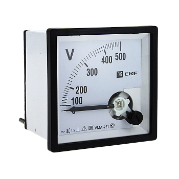 Вольтметр VMA-721 аналоговый на панель (72х72) квадратный вырез 500В прямое подключение EKF PROxima в Уссурийске