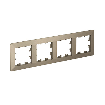 Рамка четырехместная AtlasDesign AIR SE шампань/дымчатая черная в Уссурийске