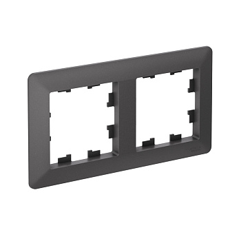 Рамка двойная AtlasDesign AIR SE БАЗАЛЬТ/дымчатая черная в Уссурийске