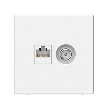 ARTGALLERY РОЗЕТКА двойная ТВ + компьютерная RJ45, кат. 5Е, ЛОТОС в Уссурийске