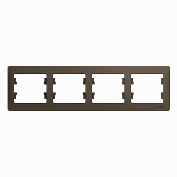 Рамка четырехместная Glossa SE шоколад в Уссурийске
