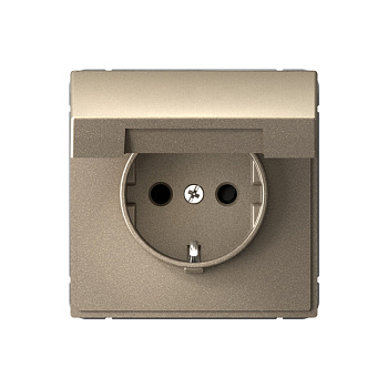 ARTGALLERY РОЗЕТКА с заземл. со шторк. с крышкой, 16А, IP20, механизм, ШАМПАНЬ в Уссурийске