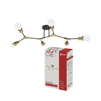 Люстра под лампу LOFT ARM-6E27-BLT 6хЕ27 черный, латунь IN HOME в Уссурийске