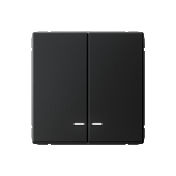 ARTGALLERY 2-клавишный ВЫКЛЮЧАТЕЛЬ с подсветкой, сх.5а, 10АХ, механизм, КАРБОН в Уссурийске