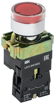 Кнопка управления LAY5-BW3461 с подсветкой красная 1з IEK в Уссурийске