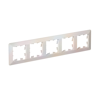Рамка пятиместная AtlasDesign AIR SE жемчуг/дымчатая белая в Уссурийске