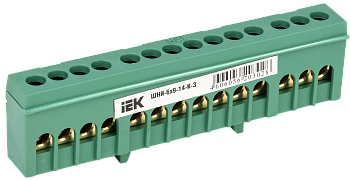 Шина PE "земля" в корп изол на DIN-рейку ШНИ-6х9-14-К-З IEK в Уссурийске