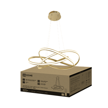 Светильник светодиодный ESTETIKA DALI-HL-120GL 120Вт 230В 3000-6500K 600х490x170мм 1.2м трос ДУ золото IN HOME в Уссурийске