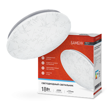 Светильник светодиодный серии DECO БАМБУК 18Вт 230В 6500К 1620Лм 260х55мм IN HOME в Уссурийске