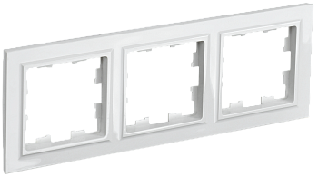 Рамка тройная BRITE IEK белая в Уссурийске