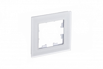 Рамка одинарная AtlasDesign Nature SE матовое стекло белая в Уссурийске