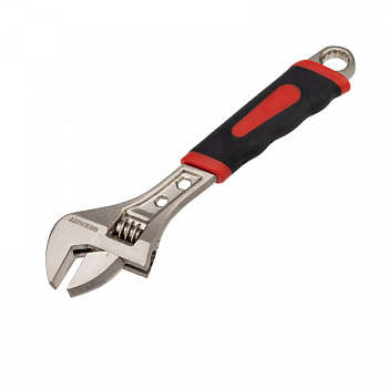 Разводной ключ REXANT 200 мм никелированный, двухкомпонентная рукоятка в Уссурийске