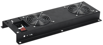 ITK Вентиляторная панель с выключателем 2 модуля черная в Уссурийске