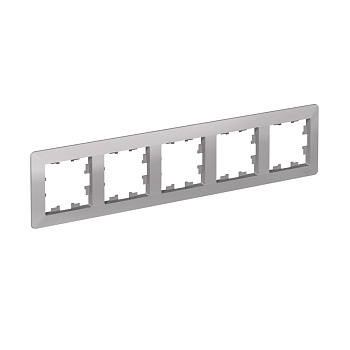 Рамка пятиместная AtlasDesign AIR SE алюминий/дымчатая черная в Уссурийске