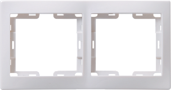 Рамка двойная КВАРТА IEK белая в Уссурийске