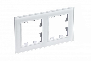 Рамка двойная AtlasDesign Nature SE стекло белая в Уссурийске