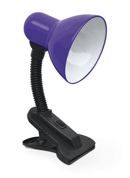 Светильник настольный под лампу на прищепке СНП 21Ф-E27 230В ФИОЛЕТОВЫЙ (с подвесом) IN HOME в Уссурийске