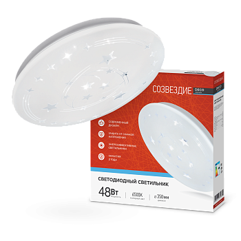 Светильник светодиодный серии DECO СОЗВЕЗДИЕ 48Вт 230В 6500К 4320Лм 380х55мм IN HOME в Уссурийске