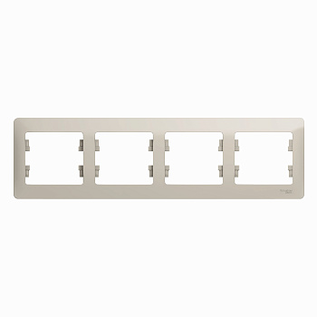 Рамка четырехместная Glossa SE молочная в Уссурийске