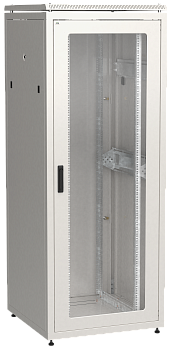 ITK LINEA N 42U 800х800мм стеклянная передняя дверь задняя металлическая серый в Уссурийске