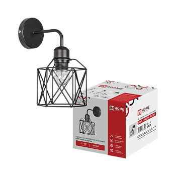 Светильник настенный под лампу LOFT ATIKO-WL-E27-BL Е27 черный IN HOME в Уссурийске
