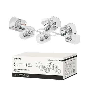 Светильник потолочный под лампу AURA TESO-WH-6E27 720x430x150 белый IN HOME в Уссурийске