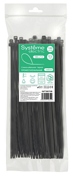 Стяжка кабельная нейлоновая 380х7.6 Чёрная (100шт) в пакете с замком ЗИП-ЛОК Systeme Electric в Уссурийске