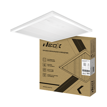 Панель светодиодная универсальная ДВО-02 3640-МИКРОПРИЗМА 36Вт 4000K IP40 595x595х17мм белая NEOX в Уссурийске