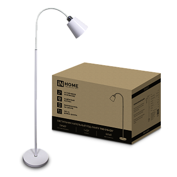 Светильник напольный под лампу ТНО 01-Е27Б 230В белый плафон, белый корпус IN HOME в Уссурийске