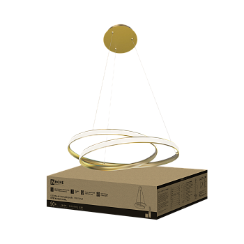 Светильник светодиодный ESTETIKA DALI-HL-90GL 90Вт 230В 3000-6500K 500х500x120мм 1.2м трос ДУ золото IN HOME в Уссурийске