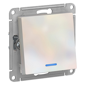 Переключатель 1кл с подсветкой AtlasDesign жемчуг в Уссурийске