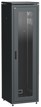 ITK Шкаф сетевой 19" LINEA N 47U 600х800 мм стеклянная передняя дверь черный в Уссурийске