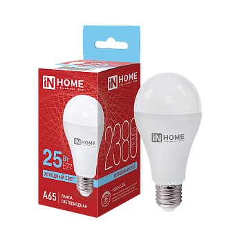 Лампа светодиодная LED-A65-VC 25Вт 230В Е27 6500К 2380Лм IN HOME в Уссурийске