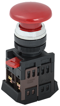 Кнопка AEА-22 "Грибок" красный d22мм 1з+1р IEK в Уссурийске