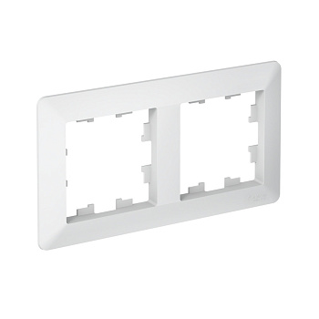 Рамка двойная AtlasDesign AIR SE ЛОТОС/дымчатая белая в Уссурийске