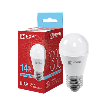 Лампа светодиодная LED-ШАР-VC 14Вт 230В E27 6500K 1330Лм IN HOME в Уссурийске