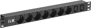 ITK PDU 7 розеток немецкий стандарт + 2 С13 1U кабель 2м C14 в Уссурийске