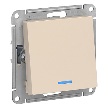 Переключатель одноклавишный AtlasDesign SE с подсветкой бежевый в Уссурийске