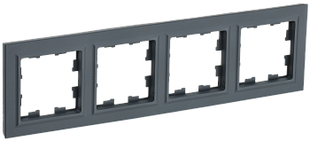 Рамка четырехместная BRITE IEK графит в Уссурийске