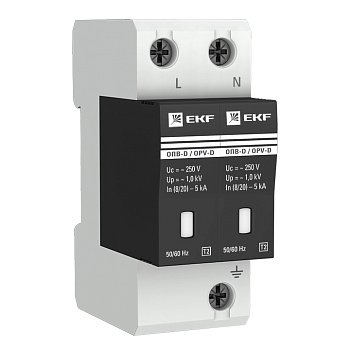 Ограничитель импульсных напряжений ОПВ-D/2P In 5кА 230В с сигнализацией EKF PROxima в Уссурийске