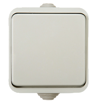 Выключатель одноклавишный AQUA белый полугерметичный 3100 IN HOME в Уссурийске