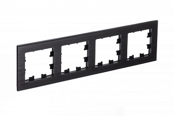 Рамка четырехместная AtlasDesign Nature SE металл оникс в Уссурийске