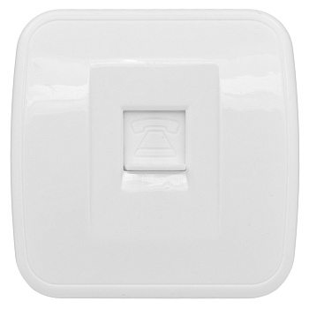 Минск Розетка Phone 1-местная ОП белая EKF Basic в Уссурийске