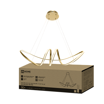 Светильник светодиодный ESTETIKA DALI-SM-90GL 90Вт 230В 3000-6500K 760х210x210мм 1.2м трос ДУ золото IN HOME в Уссурийске