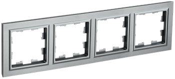 Рамка четырехместная BRITE IEK сталь в Уссурийске