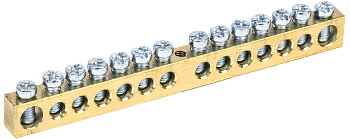 Шина IEK PEN "земля-ноль" 8х12мм 14/1 по центру в Уссурийске